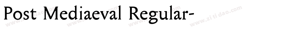 Post Mediaeval Regular字体转换